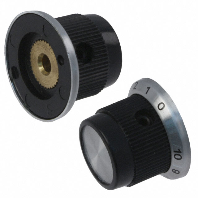 【PKD60B101/8】KNOB KNURLED W/SKRT 0.126" PLAST